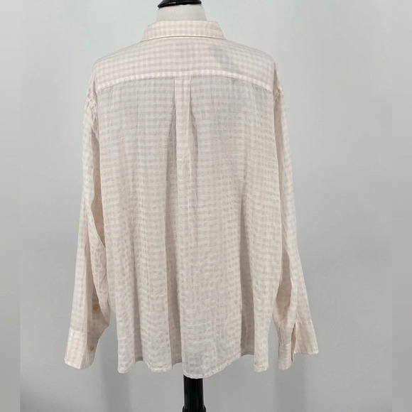 J Crew Classic Fit Popover Shirt In Soft Gauze Gingham - Picture 4 of 8